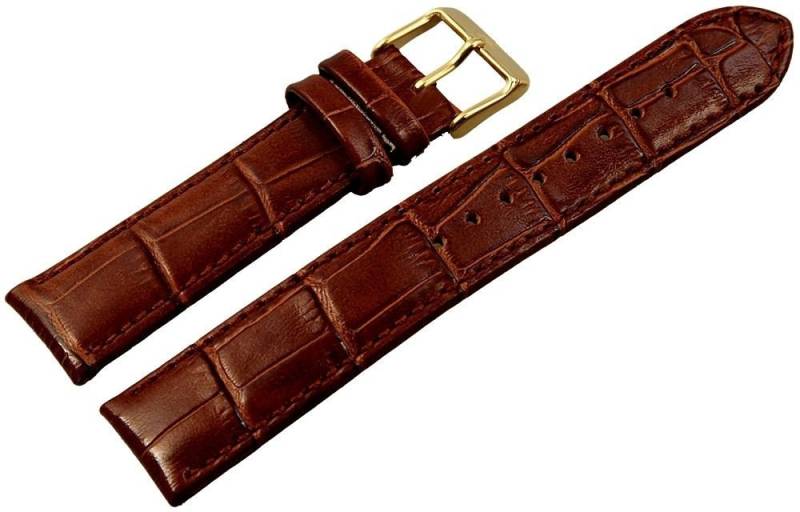 AKZENT Uhrenarmband 8000497 Hochwertiges Lederband in braun, 20 mm / 22 mm von AKZENT