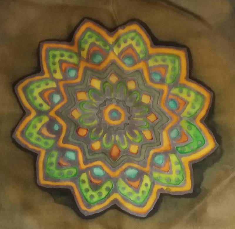 Gedeckte Erde Mandala 12 X Taschentuch/ Taschentuch, Seidenkunst Gedeckte Erde Mandala 12 X Taschentuch/ Taschentuch, Seidenkunst von AKindOfLight