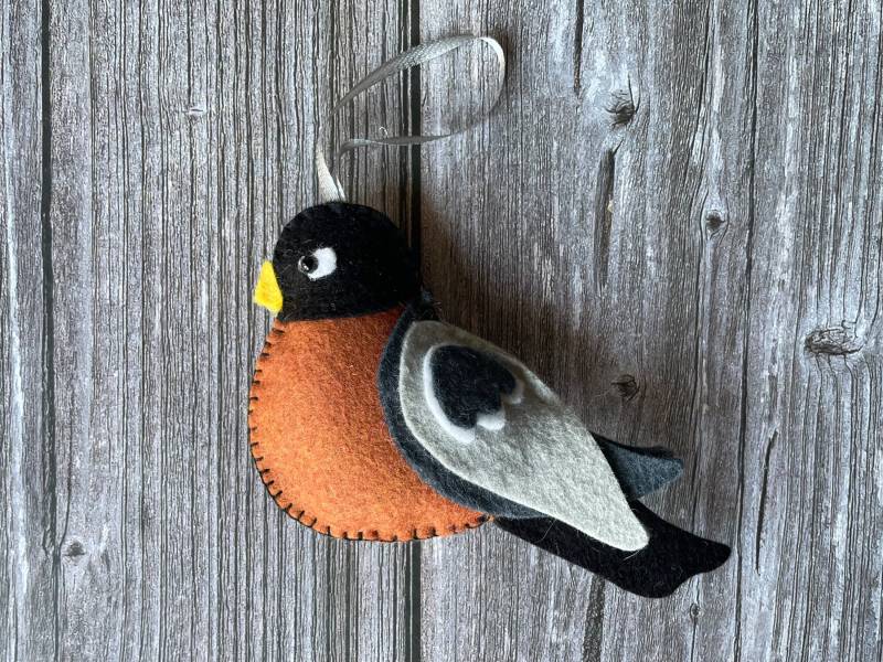 Filz Rotkehlchen. Gefilztes Rotkehlchen Ornament. Weihnachten Gefilzte Weihnachtsdeko Filz Rotkehlchen. Gefilztes Rotkehlchen Ornament. Weihnachten Gefilzte Weihnachtsdeko von AKukuFelt