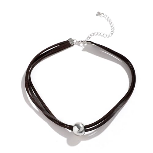 ALADDINLUX Schmuck für Männer und Frauen Einfache verstellbare schwarze Halsband Mode Perlen kurze Perlenkette Hochzeitstag Weihnachten Geburtstag Geschenk von ALADDINLUX