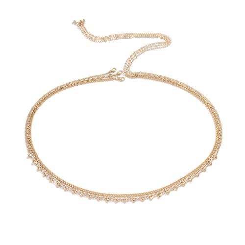 ALADDINLUX Schmuck für Männer und Frauen Modische Pailletten gestapelte Kette Körper Kette Liebe Klaue Kette Quaste Strass Taille Kette Hochzeitstag Weihnachten Geburtstag Geschenk von ALADDINLUX