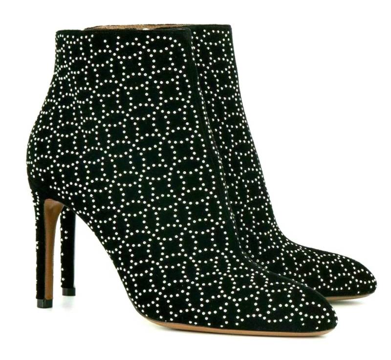 ALAÏA PARIS Velvet Studded Boots Stiefeletten mit Nietenbesatz Ankleboots von ALAÏA PARIS