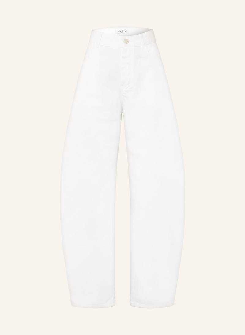 Alaïa Barrel Jeans weiss von ALAÏA