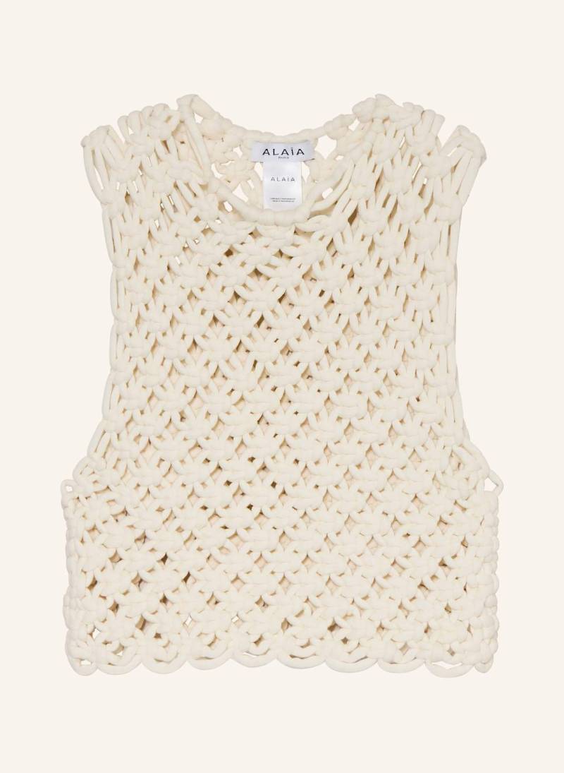 Alaïa Cropped-Top weiss von ALAÏA