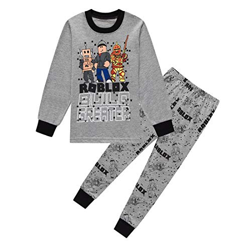 Pyjama-Set für Jungen, Winter, Herbst, Weihnachten,Grau,10-11 Jahre von ALAMing