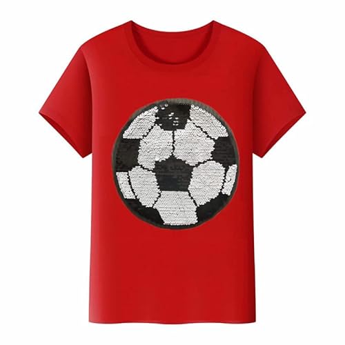 ALANTOP Kleinkind Kleine Kinder Baby Jungen Mädchen Magic Flip Pailletten T-Shirt Kurzarm Rundhals Pullover T-Shirts Tops im Alter von 2 bis 8 Jahren von ALANTOP