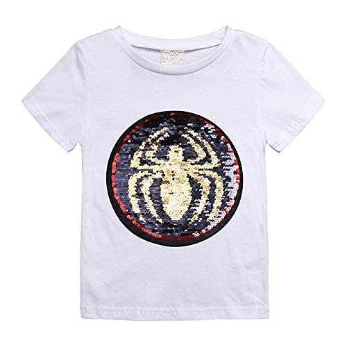 ALANTOP Kleinkind Kleine Kinder Baby Jungen Mädchen Magic Flip Pailletten T-Shirt Kurzarm Rundhals Pullover T-Shirts Tops im Alter von 2 bis 8 Jahren von ALANTOP