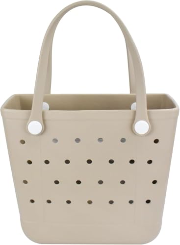 ALANTOP Übergroße Strandtasche, extra groß, wasserdicht und waschbar, strapazierfähiges Gummimaterial, perfekt für Pool, Strandausflüge und Reisen (passend für Handtücher und wichtige Dinge), aprikose von ALANTOP