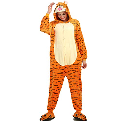 Unisex Adult Onesie Animal Pyjamas One Piece Animal Halloween Costumes Cosplay Christmas Sleepwear Suit für Damen und Herren von ALANTOP