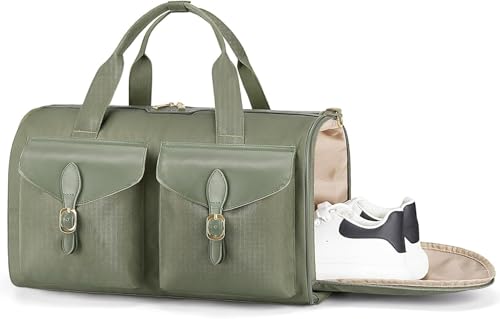 Vintage Reisetasche für Damen – Weekender Übernachtungstasche, wasserdichtes Futter & verstellbarer Schultergurt – Gym Reisetasche Handgepäck persönliche Gegenstände für Workout, Yoga von ALANTOP