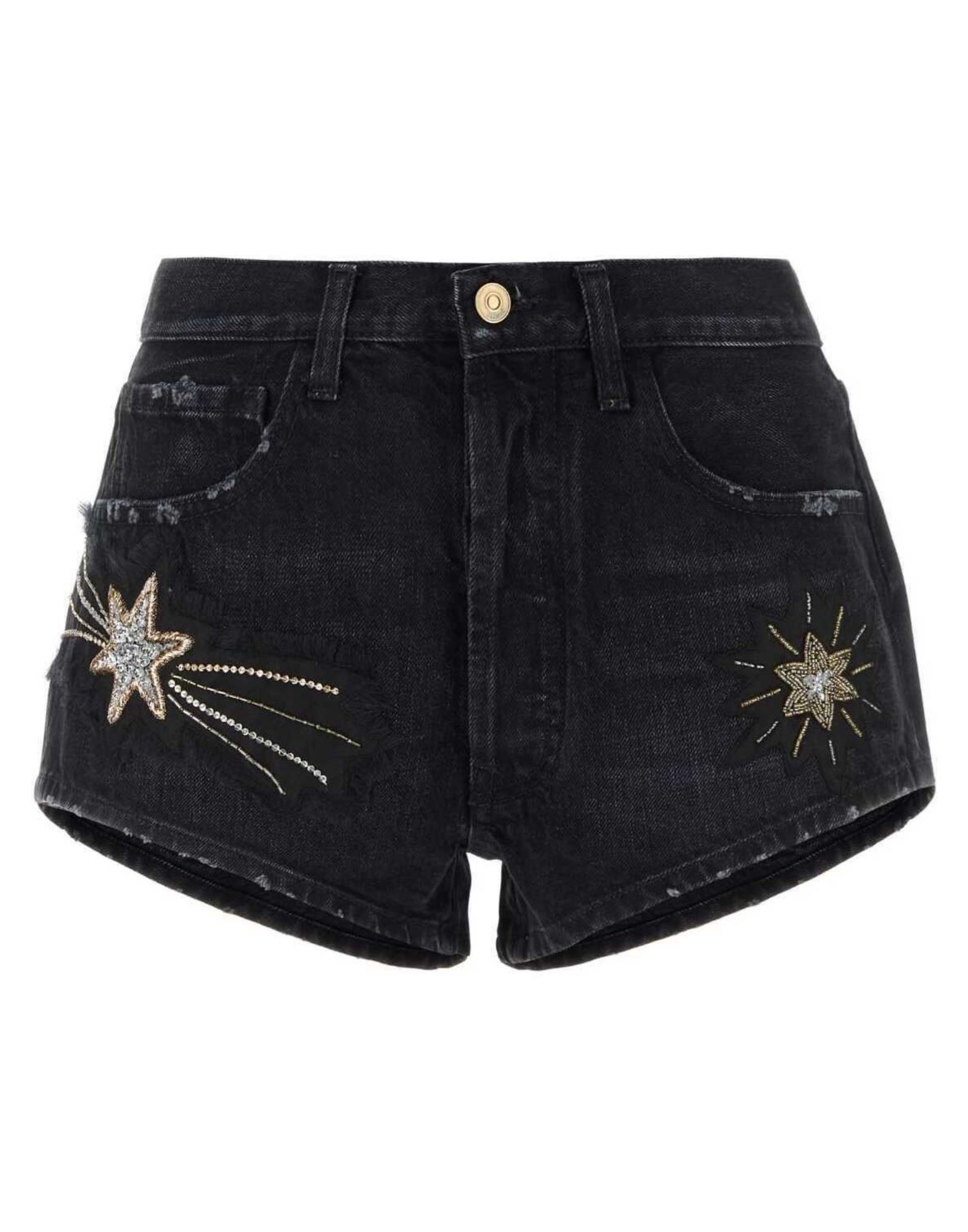 ALANUI Jeansshorts Damen Schwarz von ALANUI