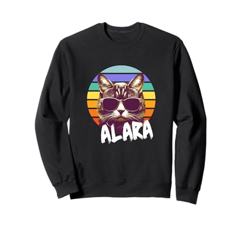 ALARA - Schöner Mädchen Name mit lustiger Katze Sweatshirt ALARA - Schöner Mädchen Name mit lustiger Katze Sweatshirt von ALARA Tochter Enkel Geburtstag Geschenkideen