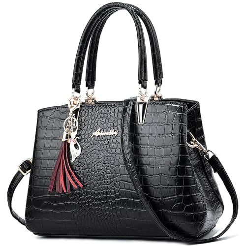 ALARION Damen Geldbörsen und Handtaschen Schultertasche Damen Designer Umhängetasche Messenger Tote Bag, 1-r-schwarz von ALARION