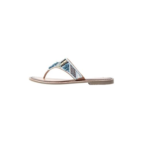 ALARY Damen Perlenstickerei Sandal, Blau, 37 EU von ALARY