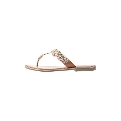 ALARY Damen Perlenstickerei Sandal, Kamel, 36 EU von ALARY