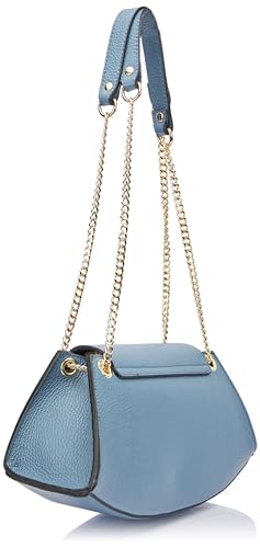 ALARY Women's Leder Damen Schultertasche, Blau von ALARY