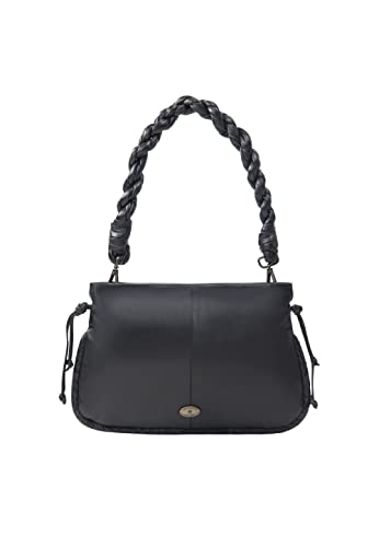 ALARY Women's Schultertasche aus Leder, SCHWARZ von ALARY