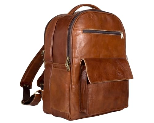 ALASKA EXPORTS- Mens Vintage Leather Laptop Backpack Shoulder Messenger Bag Rucksack Sling for 2 in 1 purpose size 11 X 15 X 4 inch. von ALASKA EXPORTS