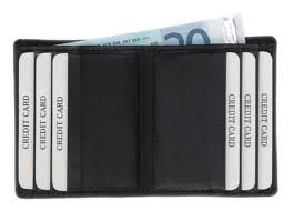 Kreditkartenetui aus Echtleder, Herren und Damen Karten Lederetui mit 1 Scheinfach und 6 Kartenfächer für EC/Kreditkarten, Brieftasche in schwarz, Geldbörse ca. 10 x 8,5 x 2 cm Kreditkartenetui aus Echtleder, Herren und Damen Karten Lederetui mit 1 Scheinfach und 6 Kartenfächer für EC/Kreditkarten, Brieftasche in schwarz, Geldbörse ca. 10 x 8,5 x 2 cm von ALASSIO