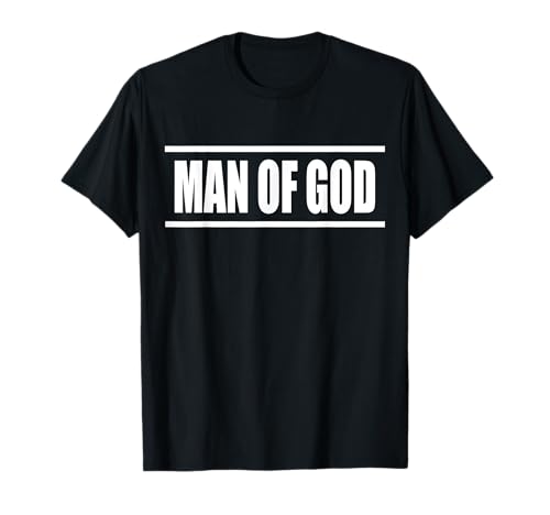 ALBASPIRIT Herren Pastor T-Shirt Schwarz S Man Of God Lustiges Pfarrer Outfit von ALBASPIRIT