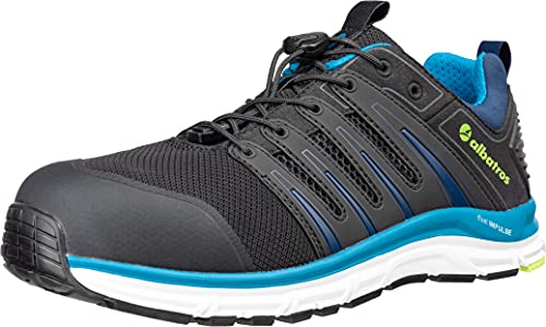 ALBATROS Herren Sicherheitsschuh Breeze Impulse Low S1P ESD HRO SRA (schwarz-blau, Numeric_39) von ALBATROS