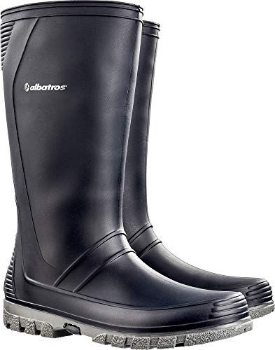 ALBATROS JUWEL Damen und Kinder Gummistiefel - Größe 30 – wasserdichte Regenstiefel – schwarze Stiefel für Garten, Wald, Stall & als Jagd Schuhe – rutschhemmend von ALBATROS