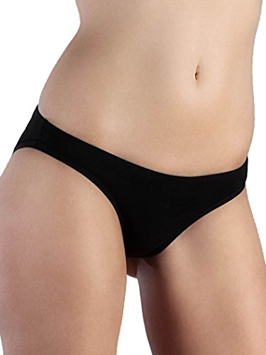 2 er Pack Damen Slip Bio-Baumwolle Bikinislip Unterhosen (as3, Alpha, m, Regular, Regular, Schwarz) von ALBERO NATUR