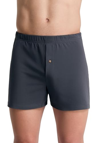 ALBERO NATUR 2 er Pack Herren Boxershorts Locker Bio-Baumwolle Unterhose Unterwäsche (DE/NL/SE/PL, Alphanumerisch, M, Regular, Regular, Anthrazit) von ALBERO NATUR