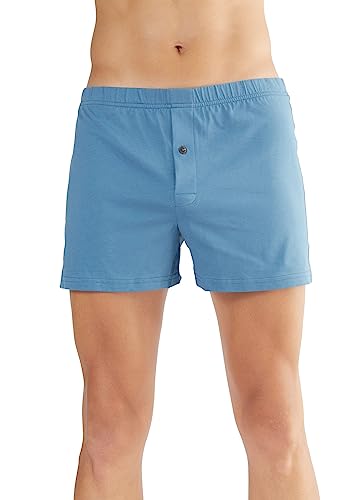 ALBERO NATUR 2 er Pack Herren Boxershorts Locker Bio-Baumwolle Unterhose Unterwäsche (as3, Alpha, x_l, Regular, Regular, Denimblau) von ALBERO NATUR