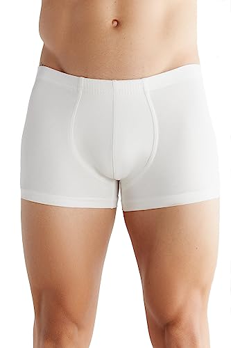 ALBERO NATUR 2 er Pack Herren Retroshorts Bio-Baumwolle Retropants Boxershort Unterhose 3 Farben (as3, Alpha, s, Regular, Regular, Weiß) von ALBERO NATUR