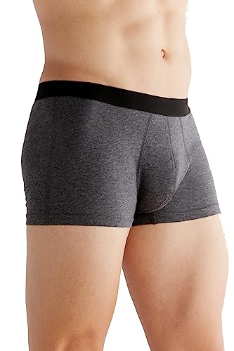 ALBERO NATUR 2 er Pack Herren Trunk Short Bio-Baumwolle Boxershort Unterhose (as3, Alpha, m, Regular, Regular, Anthrazit) von ALBERO NATUR