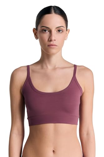ALBERO NATUR Damen Bustier Bio-Baumwolle Sport BH Unterhemd Yoga Pilates (DE/NL/SE/PL, Alphanumerisch, M, Regular, Regular, Nocturne) von ALBERO NATUR