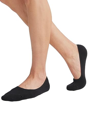 ALBERO NATUR Frottee Füßlinge 4 Paar Bio-Baumwolle Sneakersocken Footies (39-42, Schwarz) von ALBERO NATUR