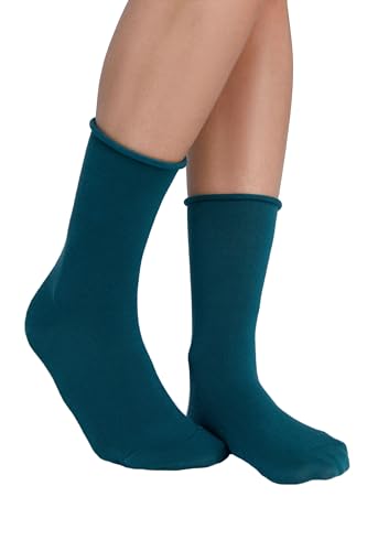 ALBERO NATUR Unisex Socken mit Rollrand Bio-Baumwolle Damen Herren (DE/NL/SE/PL, Numerisch, 35, 38, Regular, Regular, Tannennadel) von ALBERO NATUR