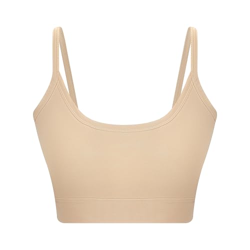 Albero Natur Damen Bustier aus Bio-Baumwolle, GOTS-Zertifiziert – Weicher, elastischer Sport-BH (DE/NL/SE/PL, Alphanumerisch, L, Regular, Regular, 1, Beige) von ALBERO NATUR