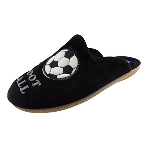 ALBEROLA Hausschuh Pantoffel Herren HELLE Sohle I Love Football AC6276AS - EU 39-50 (39) von ALBEROLA