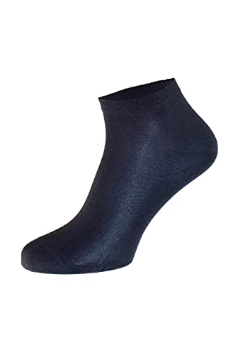 ALBERT KREUZ 3-Pack Kurz-Sneaker Socken merzerisierte Baumwollle schwarz, Gr. 48-51 von ALBERT KREUZ