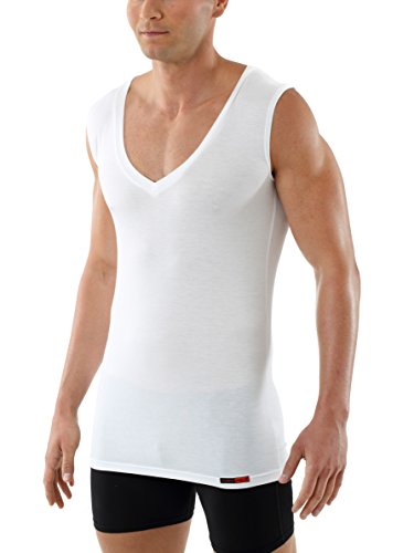 ALBERT KREUZ Deep-V-Unterhemd Business Herrenunterhemd aus Micromodal Light atmungsaktiv ohne Arm weiß 7/XL ALBERT KREUZ Deep-V-Unterhemd Business Herrenunterhemd aus Micromodal Light atmungsaktiv ohne Arm weiß 7/XL von ALBERT KREUZ