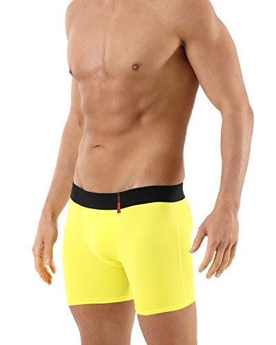 ALBERT KREUZ Eng anliegende Boxershorts Retropants Slipboxer Retroshorts aus Mikrofaser atmungsaktiv gelb 5/M von ALBERT KREUZ
