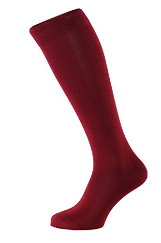 ALBERT KREUZ Herren Kniestrümpfe Premium merzerisierte Baumwolle Fil d'Écosse rutschfrei 1 Paar weinrot 48-50 von ALBERT KREUZ