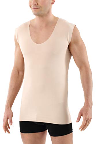 ALBERT KREUZ Herren Unterhemd unsichtbar Lasercut nahtlos Clean Cut Deep-V ohne Arm Hautfarbe 05/M von ALBERT KREUZ