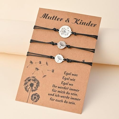 ALBERTBAND Mutter Tochter Sohn Armbänder Set Armband Schulkind Zurück Zur Schule Geschenke Erster Schultag Schmuck Geburtstagsgeschenke für Jungen und Mädchen (3 PCS) ALBERTBAND Mutter Tochter Sohn Armbänder Set Armband Schulkind Zurück Zur Schule Geschenke Erster Schultag Schmuck Geburtstagsgeschenke für Jungen und Mädchen (3 PCS) von ALBERTBAND