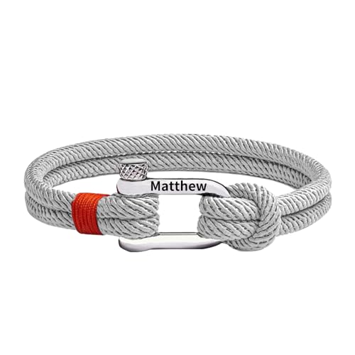 ALBERTBAND Personalisiertes Armbänder für Herren Armband mit Namen Freundschaftsarmband Pärchen-Armbänder Mutter und Tochter Armbänder Geschenk für Vatertag Geburtstag Weihnachten (B-Silber) von ALBERTBAND