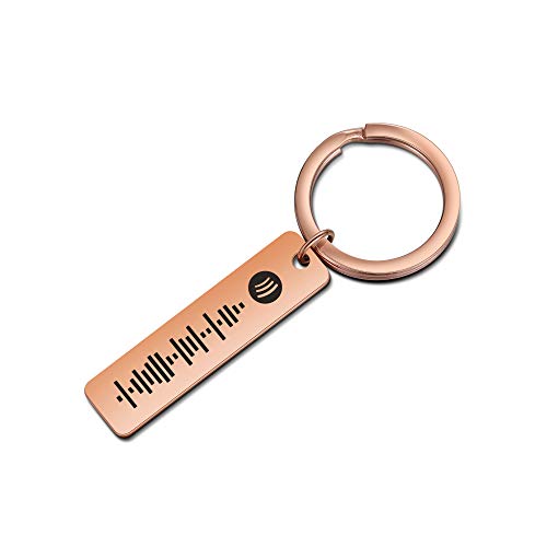 ALBERTBAND Schlüsselanhänger für Damen Personalisierte Scannbare Musik Spotify Code Schlüsselanhänger Benutzerdefiniert Ihr Musiklied Schlüsselanhänger von ALBERTBAND