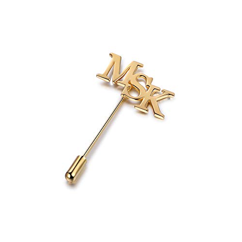 Albertband Personalisierte Name Brosche Pins für Frauen Gravierte Monogramm Buchstaben Alphabet Initial Anstecknadel Broschen Rede Meetings Party Brosche in Gold/Roségold/Silber (#style 7) von ALBERTBAND