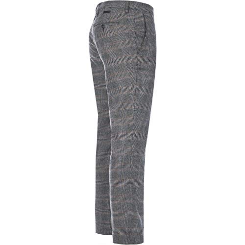 ALBERTO Herren Hose ROB Smart Retro Wolle Check, Farbe:085 Check, Größe:36/34 von ALBERTO