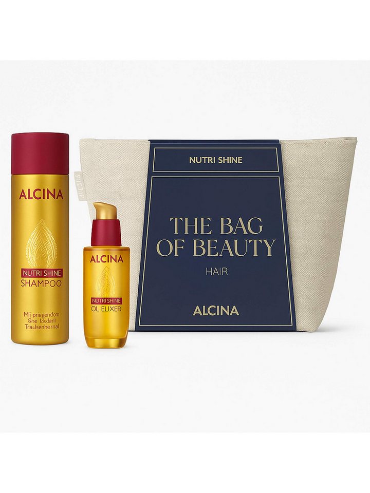 ALCINA Haarshampoo ALCINA Geschenkset Nutri Shine – Shampoo 250 ml + Öl-Elixier 50 ml +, Spar-Set, stärkend von ALCINA