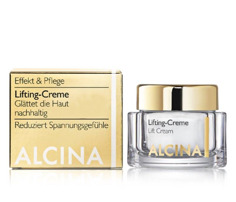 ALCINA Tagescreme ALCINA Effekt und Pflege Lifting Creme (50 ml) Packung, Lifting-Creme mit Macadamiaöl, Mangokernöl und Hyaluronsäure. von ALCINA
