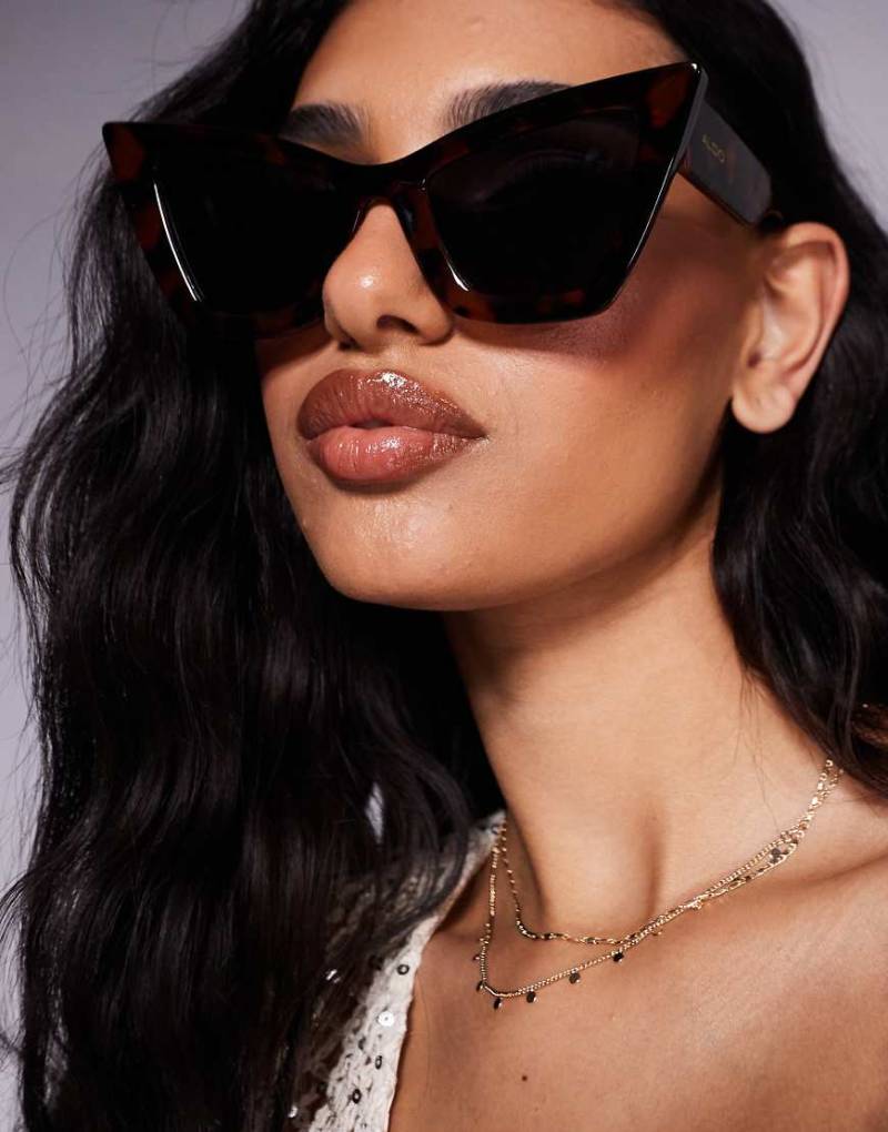 ALDO - Adoawen - Cat-Eye-Sonnenbrille in Schildpatt-Optik-Braun von ALDO