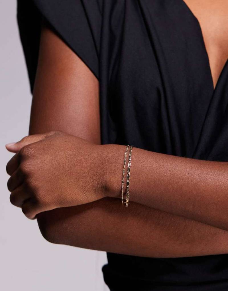 ALDO - Aseli - 2er-Pack vergoldete Kettenarmbänder-Goldfarben von ALDO